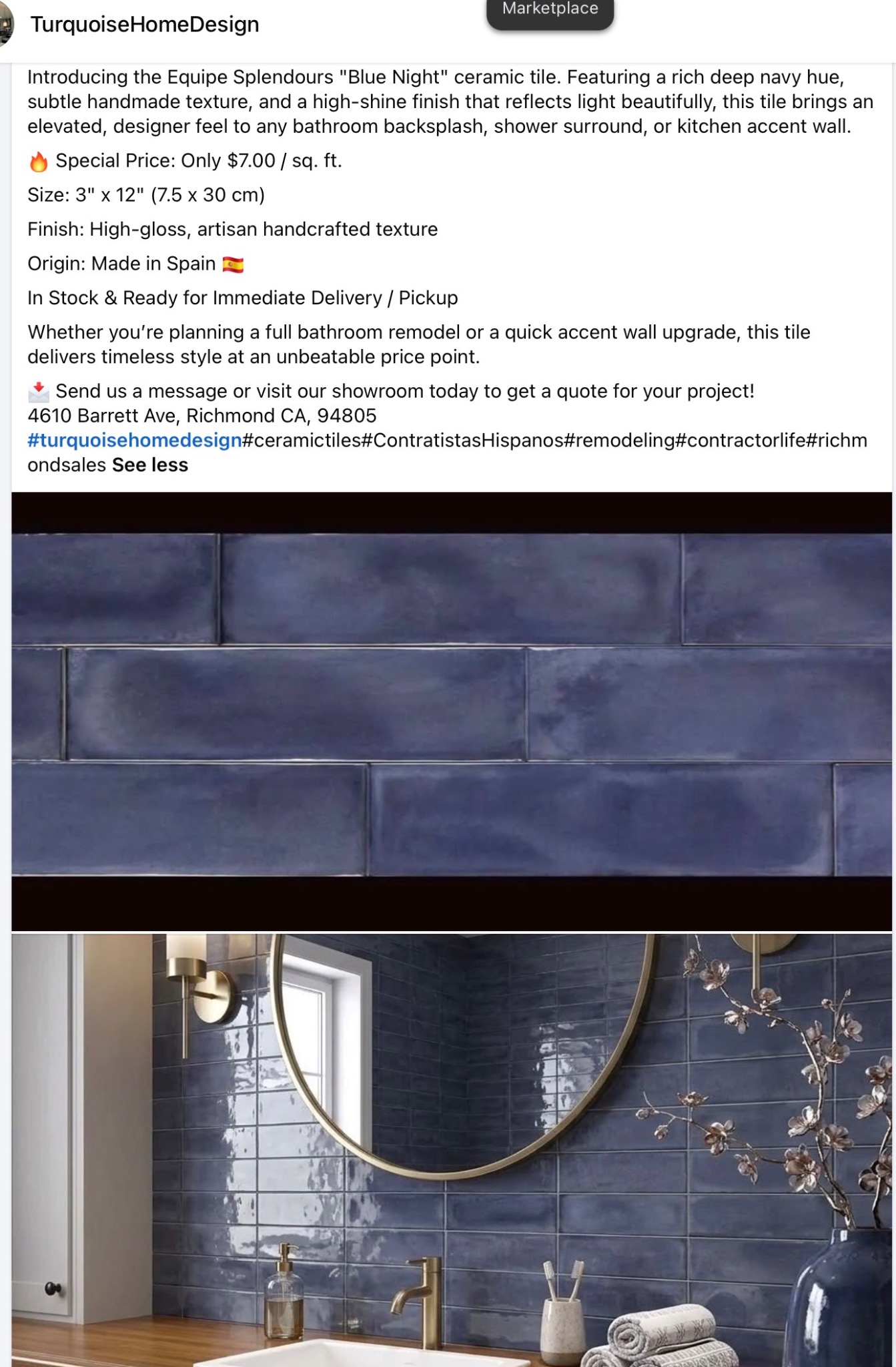 Clearance tile selection 3
