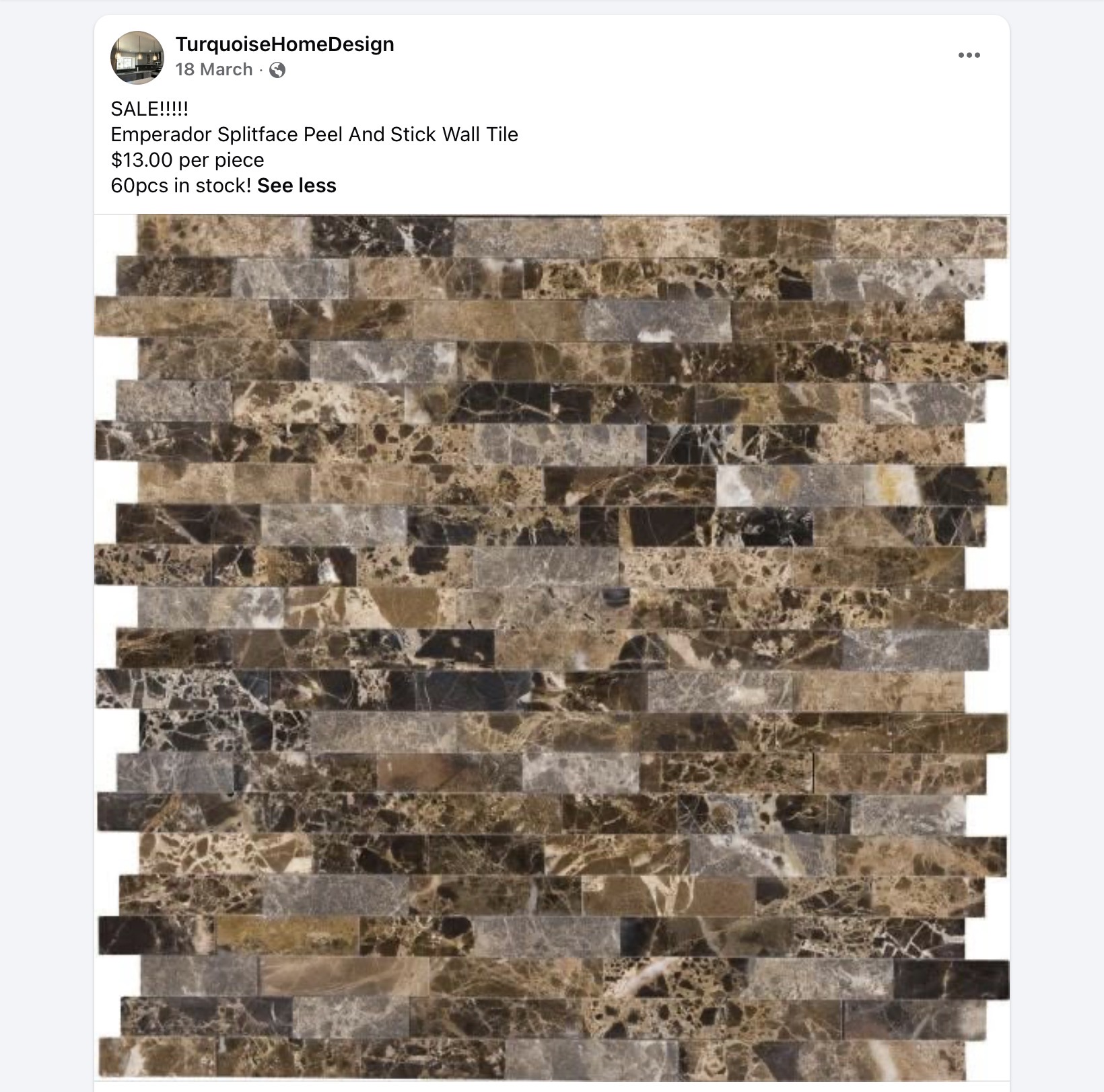 Clearance tile selection 39